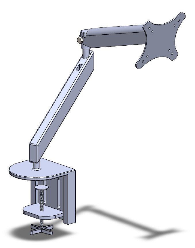 SolidWorks adjustable monitor arm